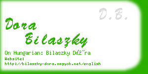 dora bilaszky business card